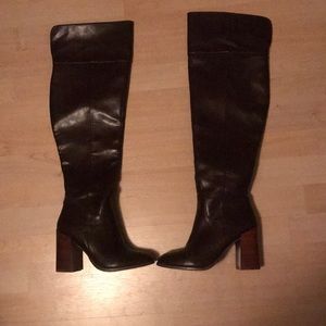 Over knee brown boots